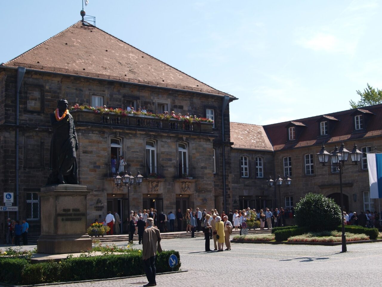Blick auf die ehemalige Stadthalle