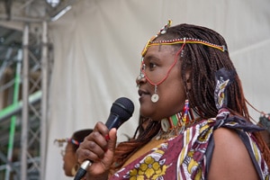 Sängerin beim Afro-Karibik-Festival