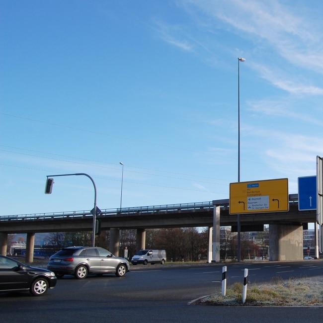 Blick auf die Hochbrücke