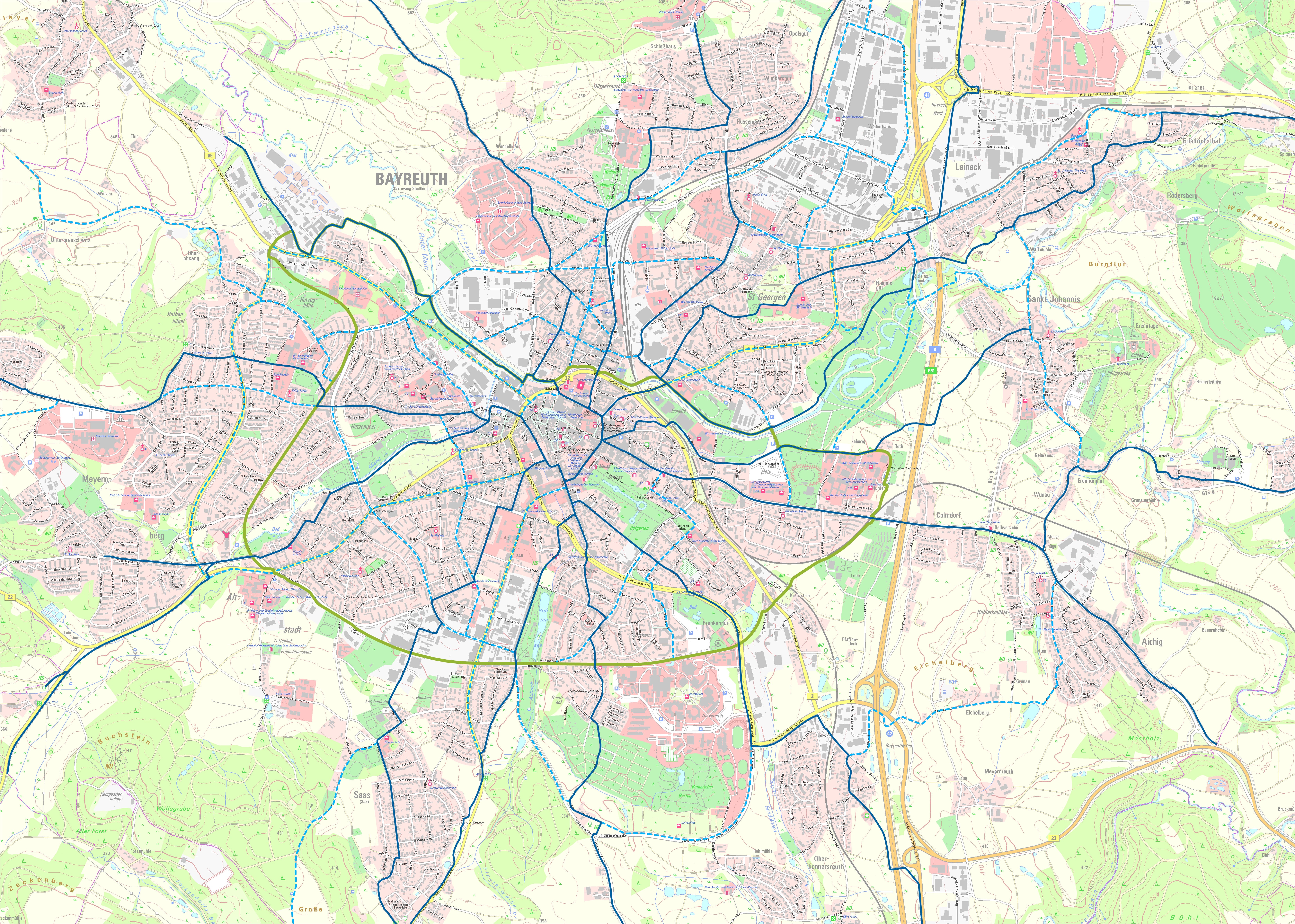 Karte_Radverkehrsnetz_Bayreuth