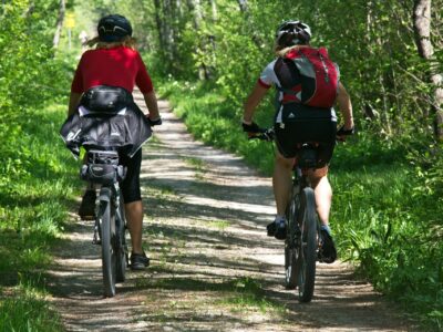 Radfahrer in der Natur