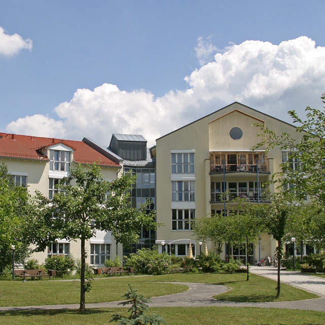 Blick auf das Gebäude des Hospitalstifts.