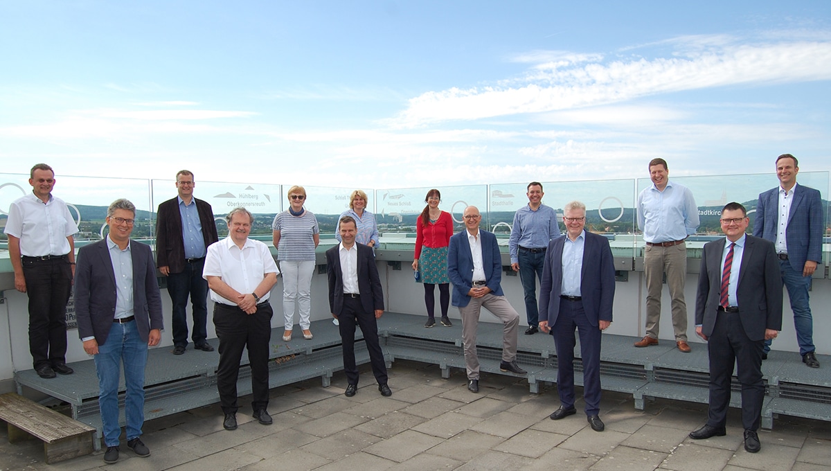 Die Stadtkämmerer auf der Dachterrasse