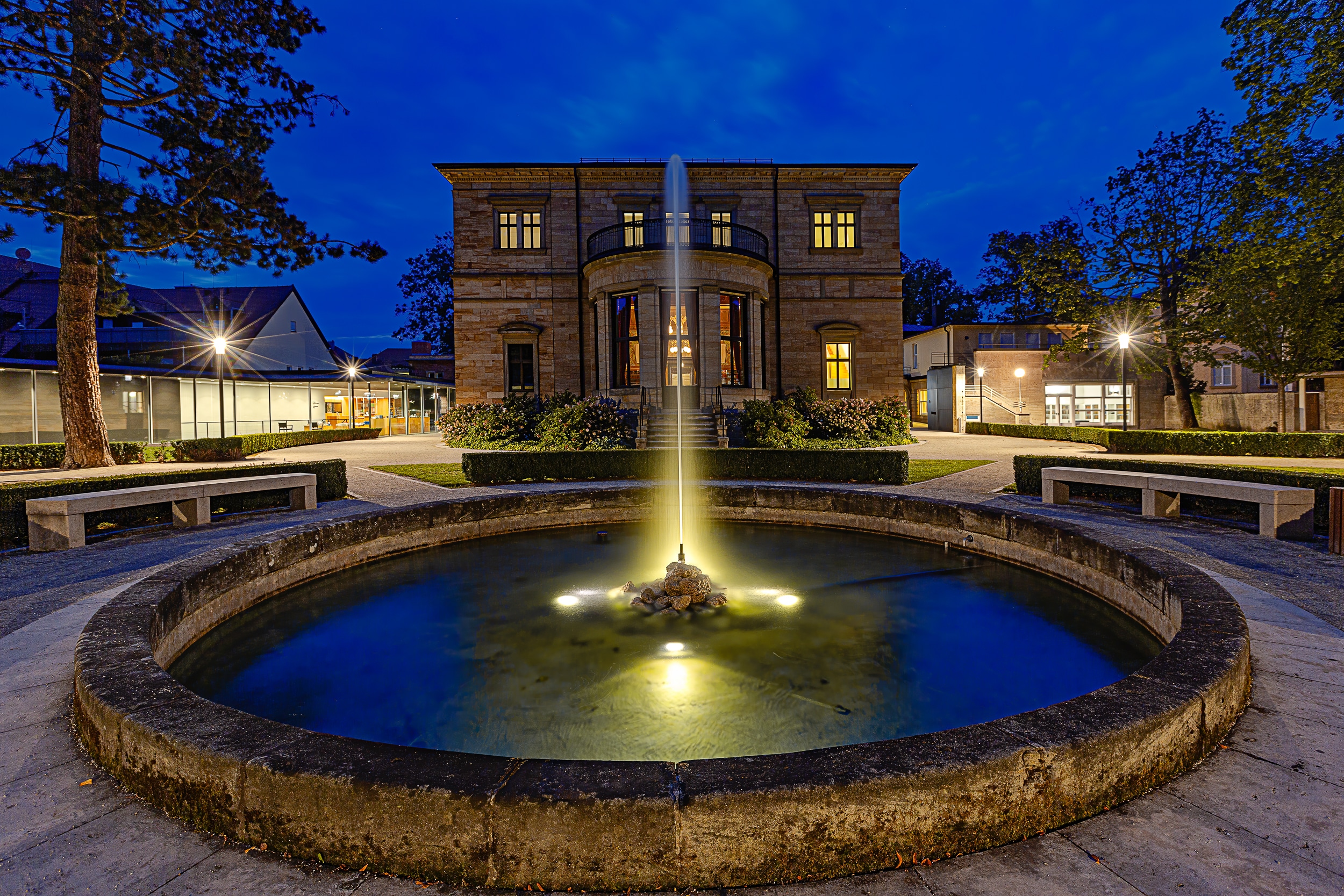 Haus Wahnfried mit Springbrunnen