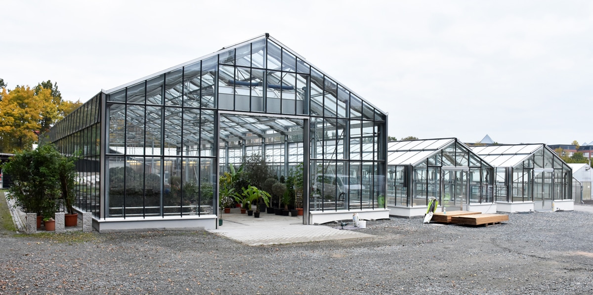 gewächshäuser 2.b Die neuen Gewächshäuser des Stadtgartenamtes.