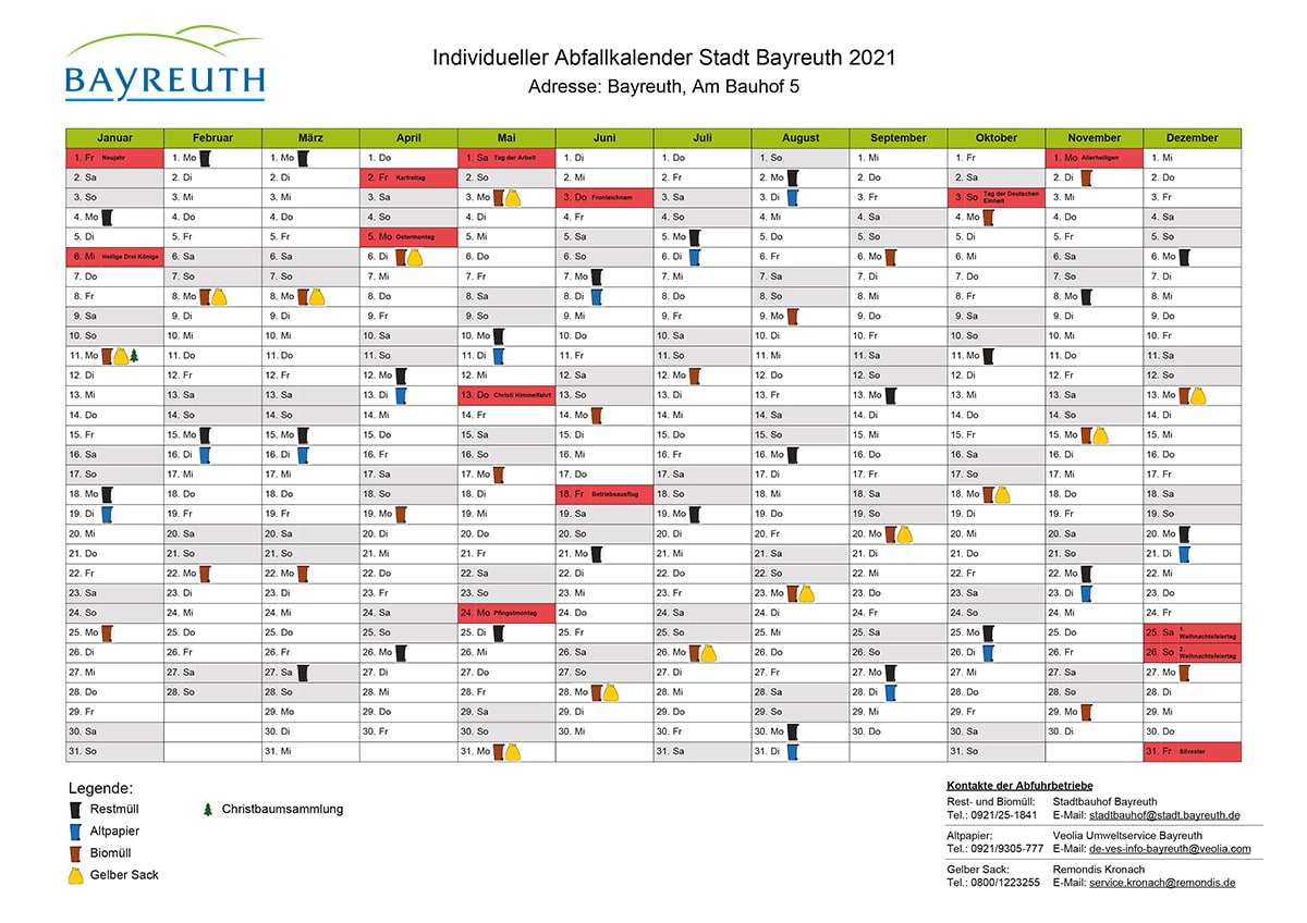 Sperrmüll Kalender 2021 Kalender Mar 2021