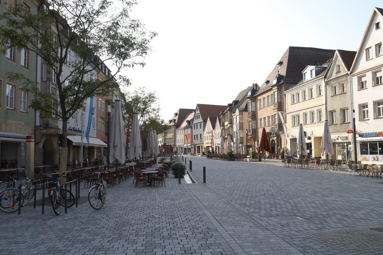 Die Fußgängerzone von Bayreuth