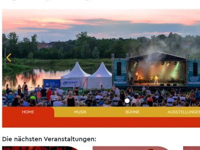 Screenshot der Website Bayreuth Summertime