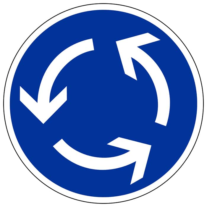 Verkehrszeichen Kreisverkehr.