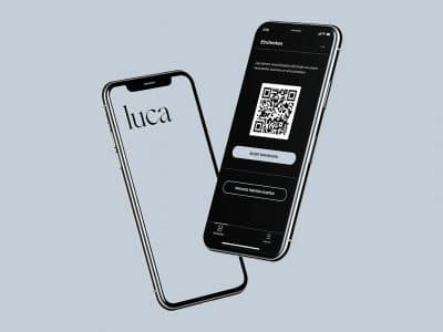 zwei Handys mit der Luca App