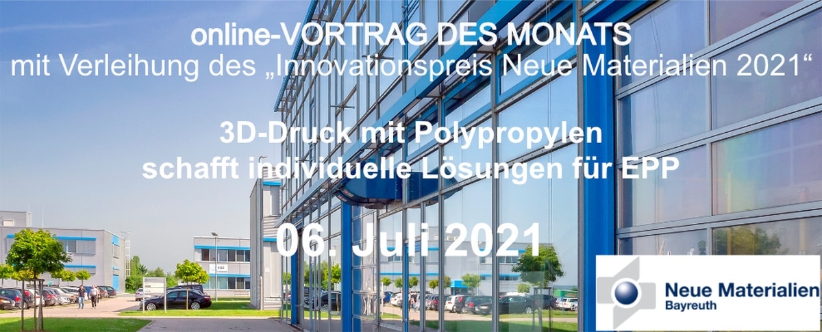 online- VORTRAG DES MONATS mit Verleihung des "Innovationspreis Neue Materialien 2021"