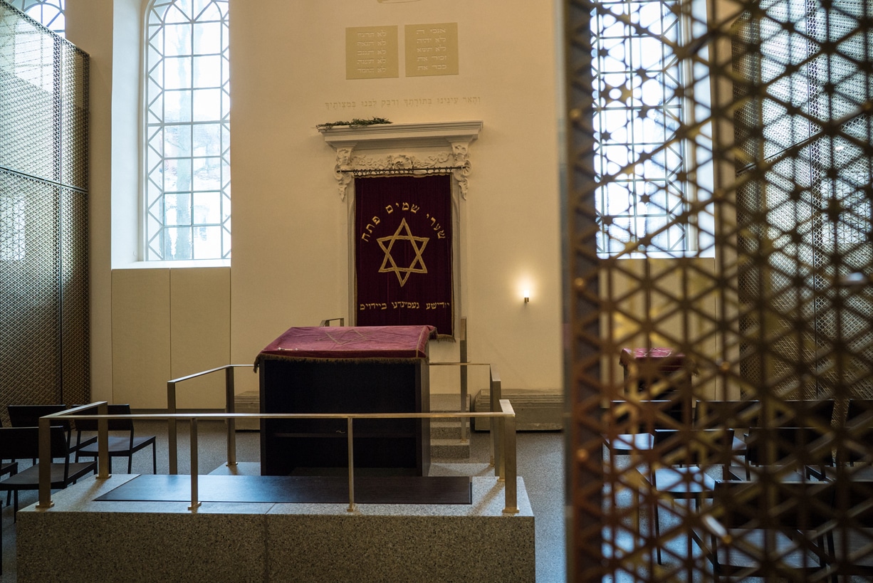 Blick ins Innere der jüdischen Synagoge.