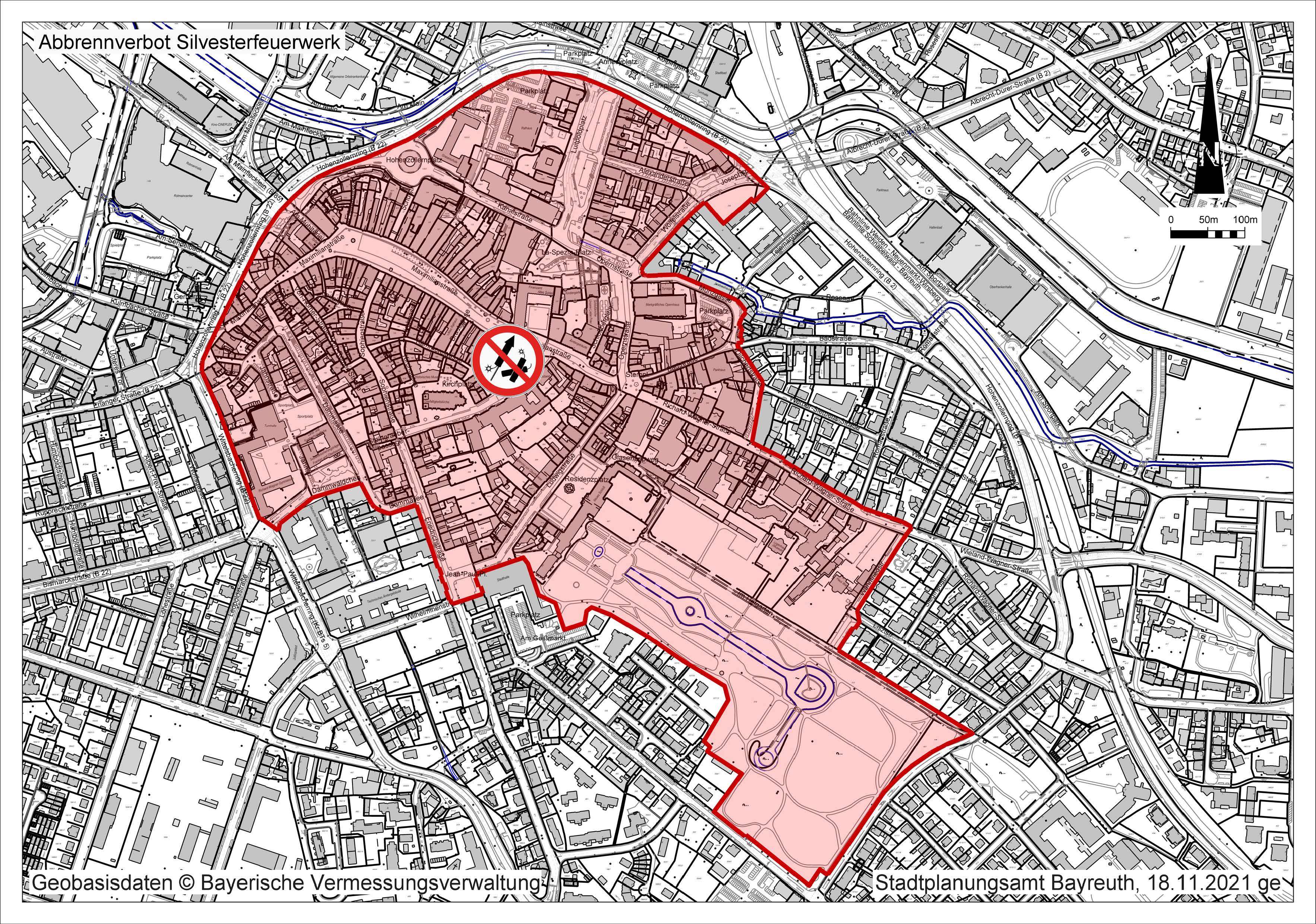 695 Lageplan_Abbrennverbot_Silvesterfeuerwerk_2021-2022 Lageplan Stadt Bayreuth Abbrennverbot Silvesterfeuerwerk