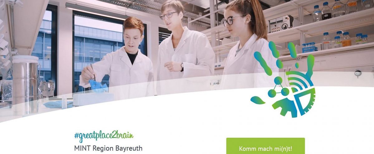 Titelbild der Internetseite "MINT Region Bayreuth"
