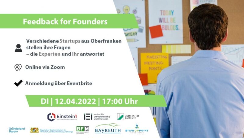 Flyer der Veranstaltung Feedback for Founders