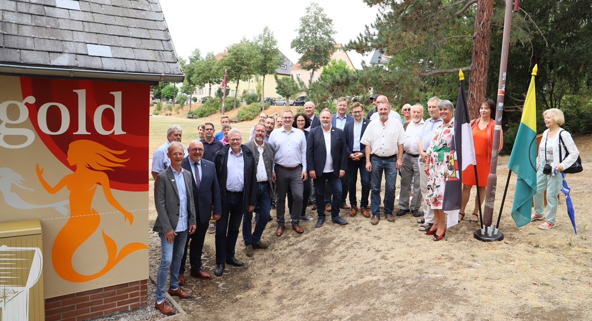 Gruppenbild der Bayreuther Besuchsdelegation in Rudolstadt.