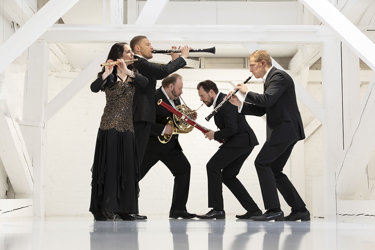 Das dänisch-lettische „Carion Bläserquintett“ bestehend aus vier Musikern