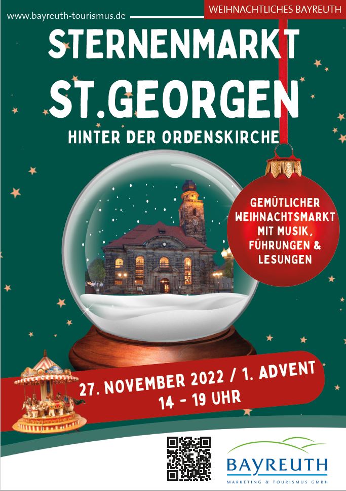 Plakat Sternenmarkt St. Georgen - 27. November 14-19 Uhr hinter der Ordenskirche