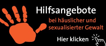 Orange Hand Hilfsangebote bei haeuslicher und sexualisierter Gewalt hier klicken