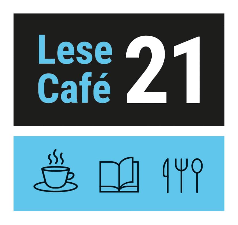 Logo mit Schriftzug LeseCafé 21