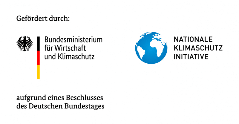 Förderlogo vom Bundesministerium für Wirtschaft und Klimaschutz: Die Nationale Klimaschutzinitiative