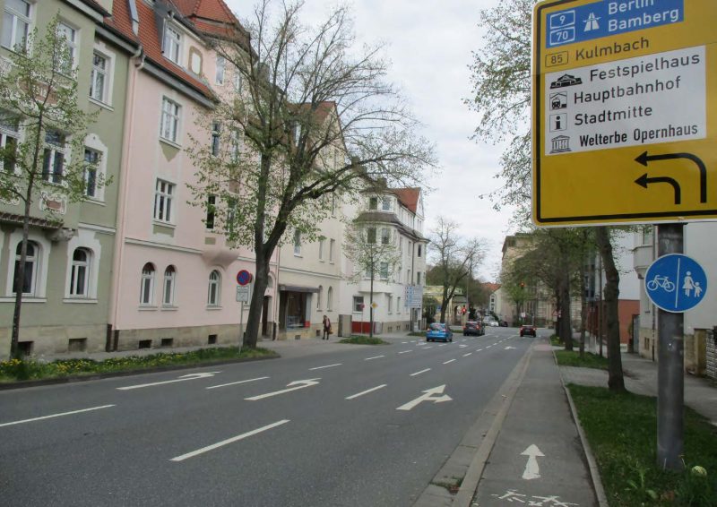 Foto der Bismarckstraße vor Umbaumaßnahmen