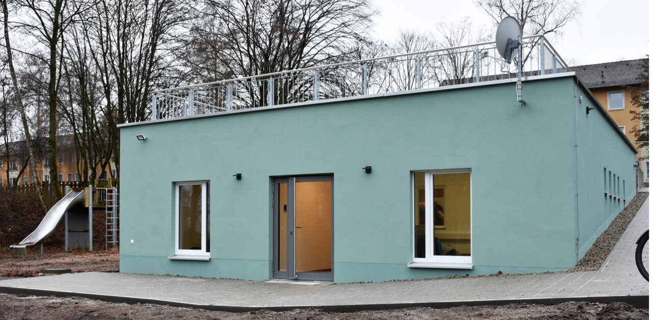 Außenansicht des neuen Spielhauses. | Foto: A. Türk