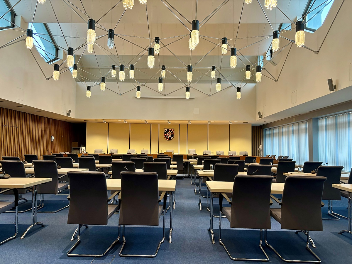 Der Große Sitzungssaal im Neuen Rathaus.