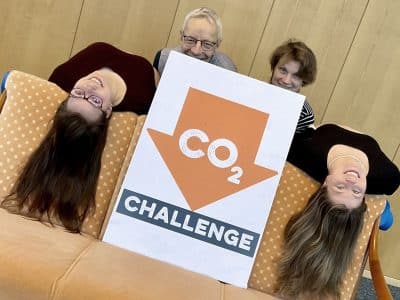 Auch die Klimaschutzmanager und Managerinnen von Stadt und Landkreis Bayreuth nutzen die CO2-Challenge, um eingespielte Gewohnheiten aus einer anderen Perspektive zu sehen. Von links: Carola Kiene, Bernd Rothammel, Gesa Thomas und Kirstin Köhler.