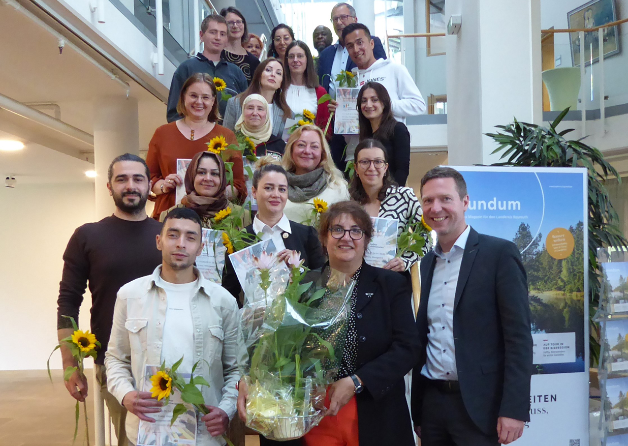Ehrenamtliche Kultuurdolmetscher von Stadt und Landkreis Bayreuth im Gruppenbild. | Foto: Landratsamt Bayreuth