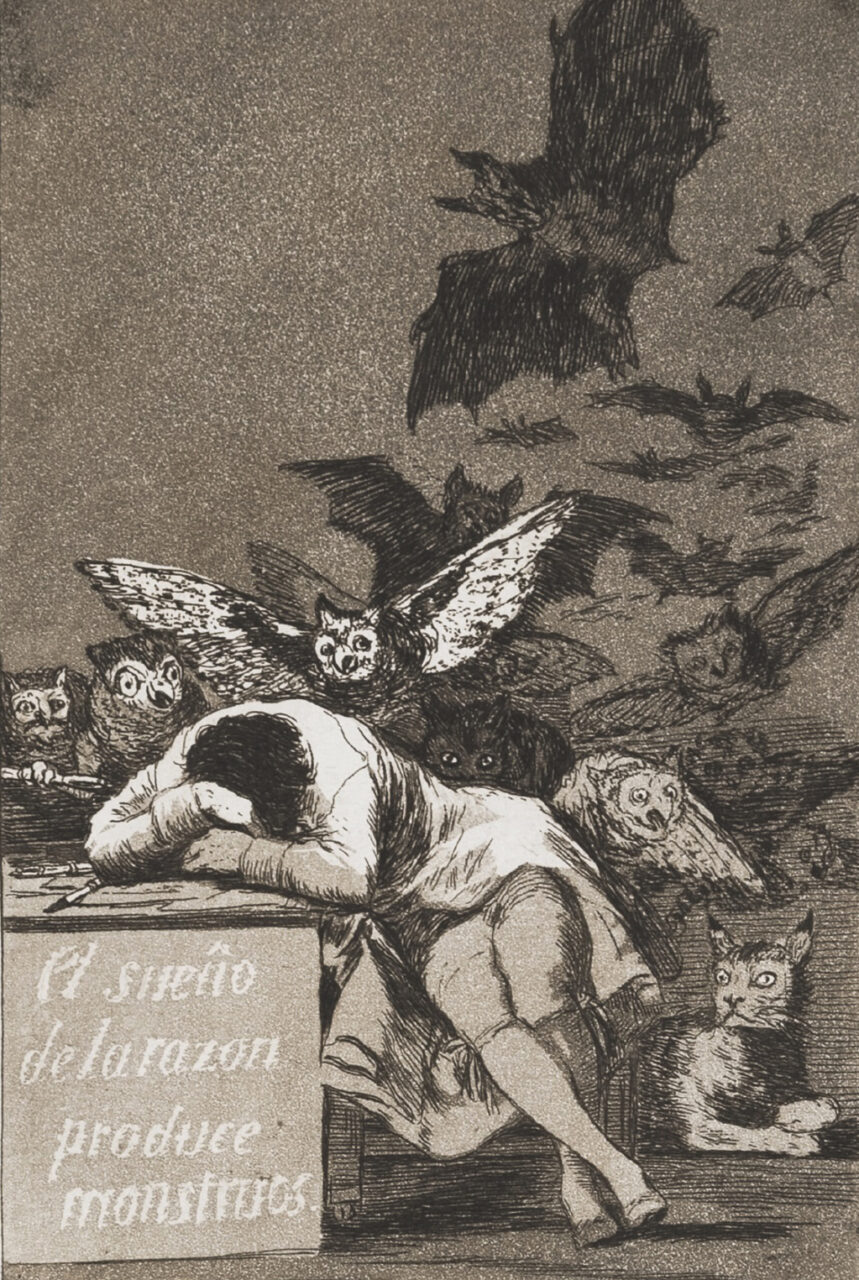 Francisco de Goya: El sueno de la razon produce monstres, 1799 | Foto: Kunstmuseum Bayreuth