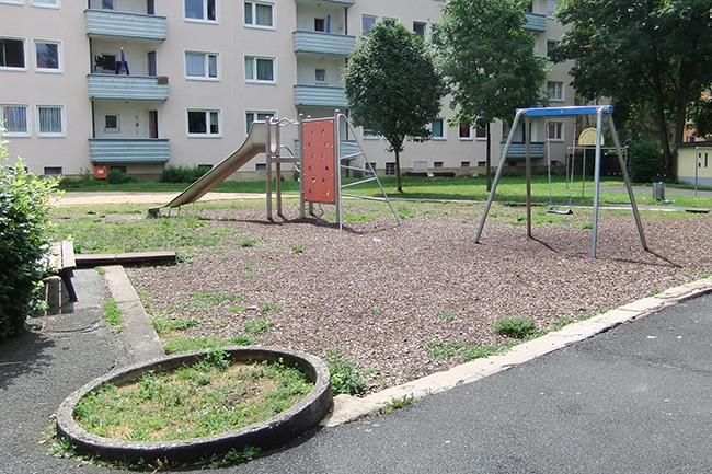 Blick auf den Spielplatz Tirolerstraße