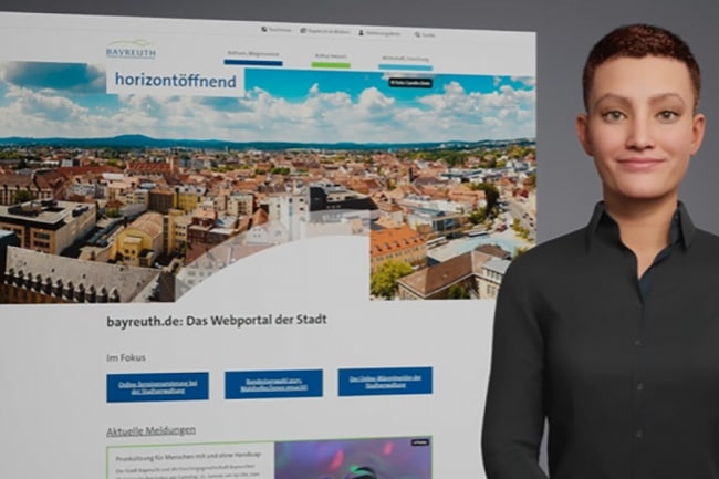 Ausschnitt aus einem Gebärdensprachvideo