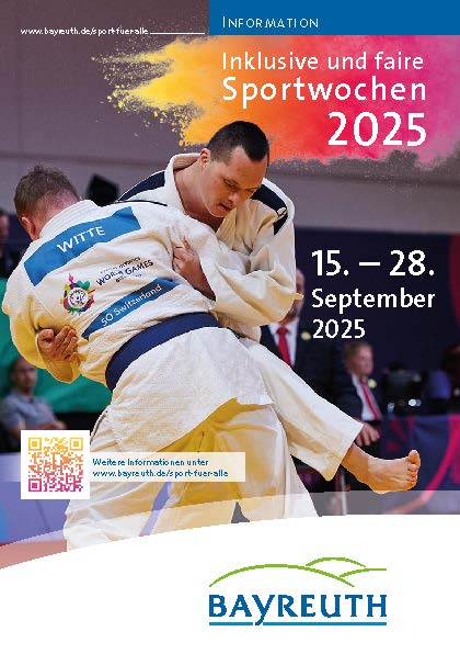 Titelbild des Programmheftes der inklusiven Sportwochen 2025.