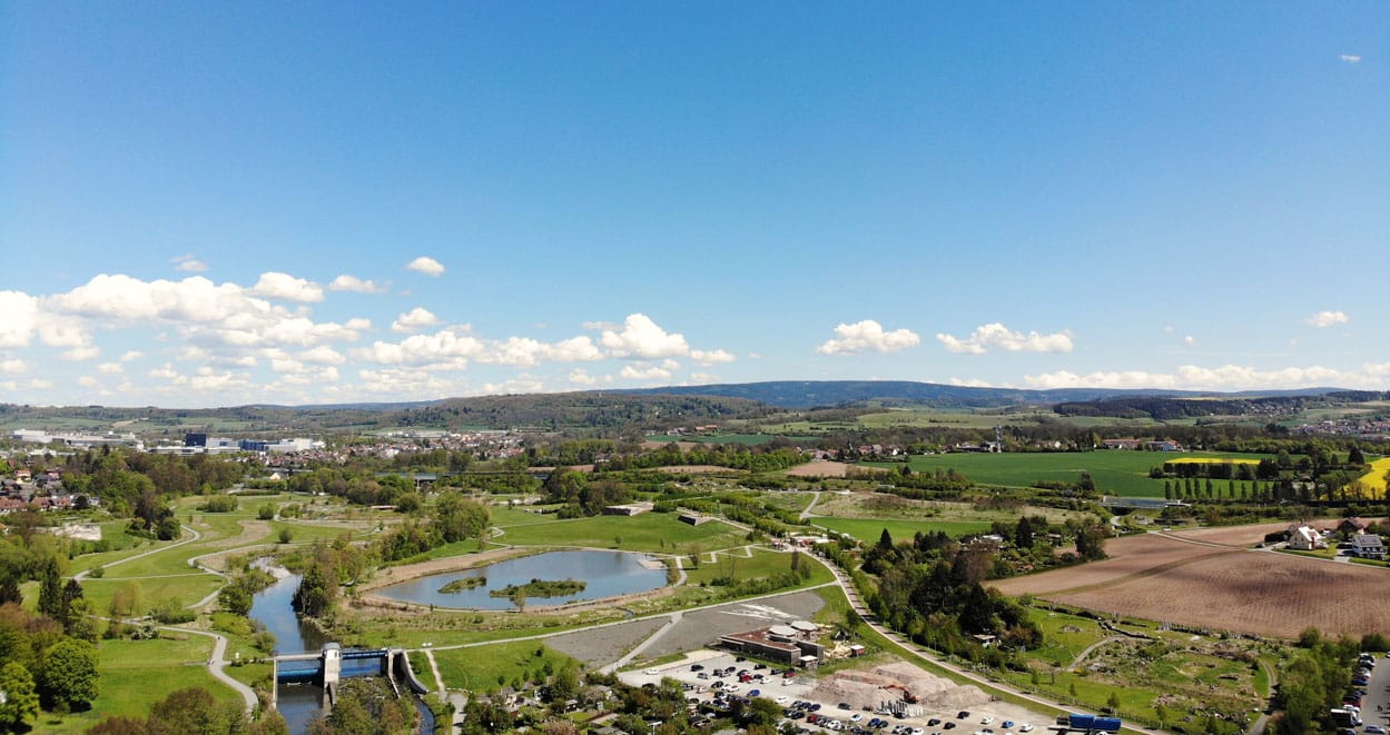 Blick von oben auf die Wilhelminenaue. | Foto: BMTG