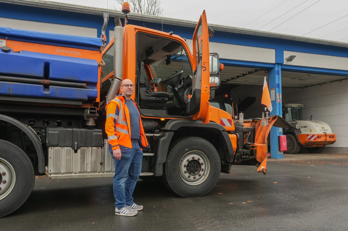 Thorsten Fichtner ist beim Stadtbauhof zuständig für den Winterdienst. Foto: Stadt Bayreuth