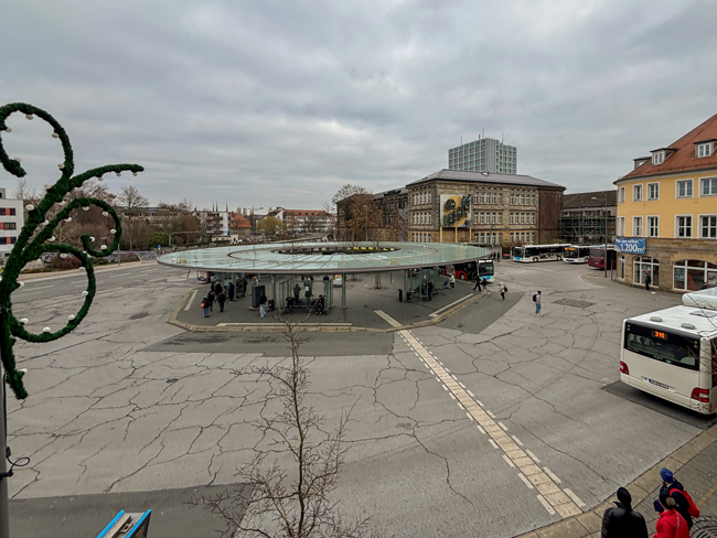 Die Zentrale Omnibushaltestelle (ZOH) in Bayreuth. Foto: Stadt Bayreuth