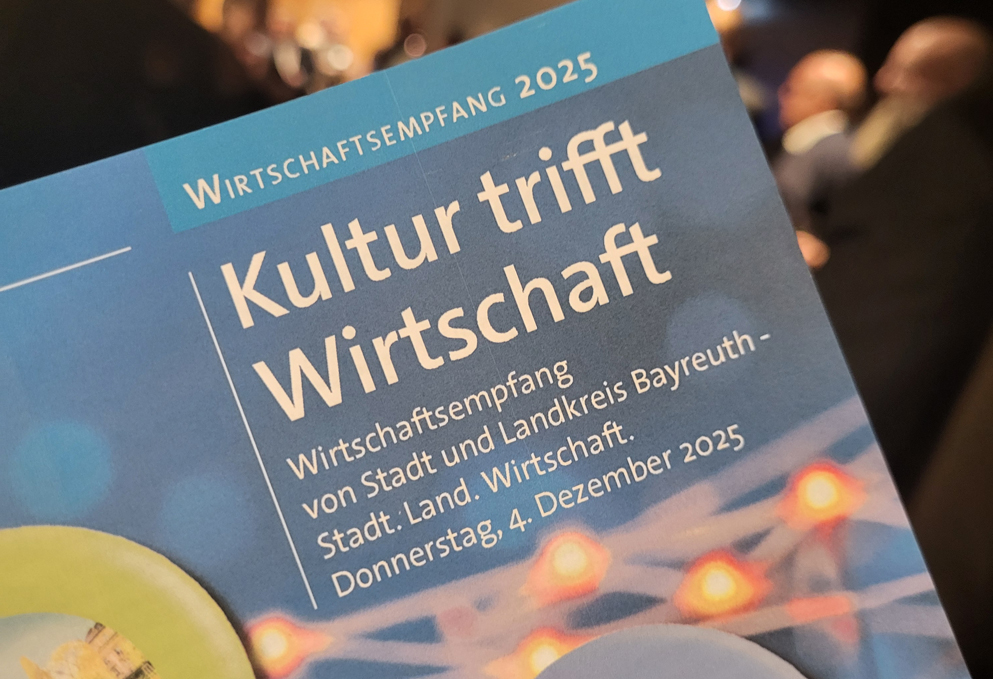 Einladungsflyer des Wirtschaftsempfangs. | Foto: Landratsamt Bayreuth