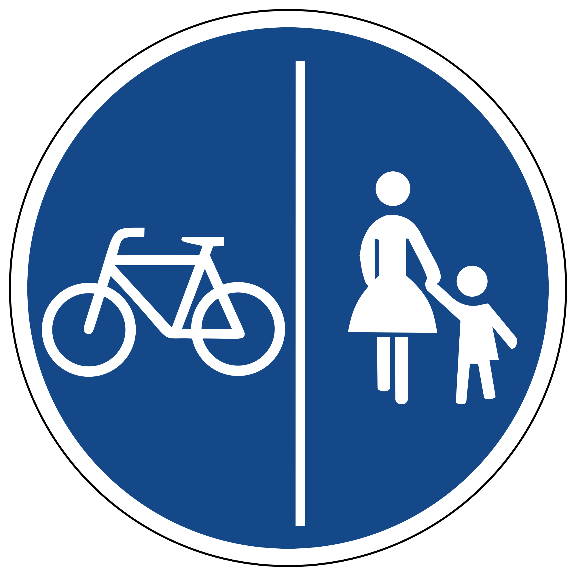 Verkehrszeichen Getrennter Geh- und Radweg