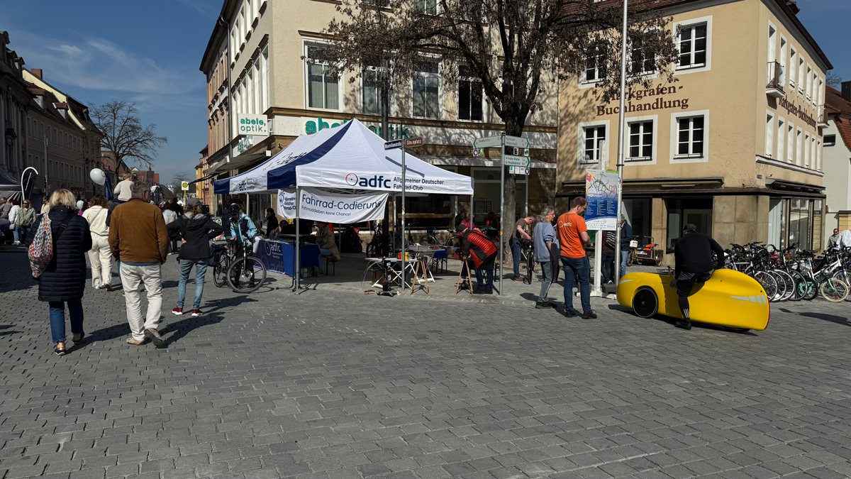 Die Mobilitätstage in der Bayreuther Fußgängerzone. Foto: BMTG