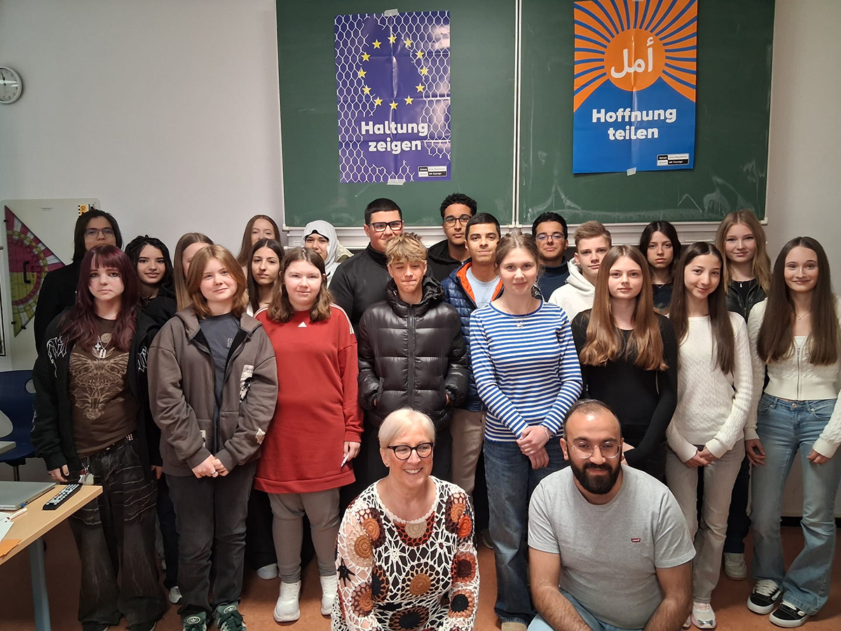 Ein Gruppenbild einer 8. Klasse