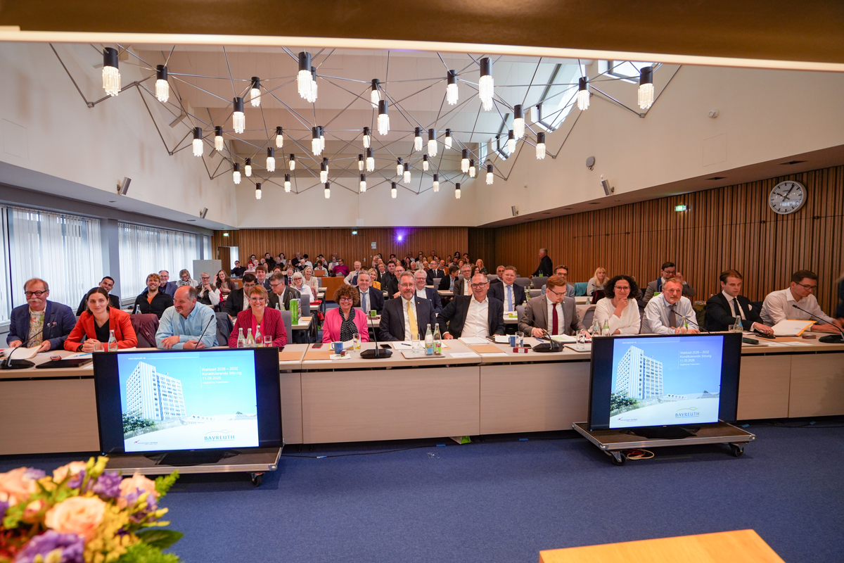 Am Montag, 11. Mai, fand die konstituierende des neuen Stadtrats der Stadt Bayreuth statt. Foto: Stadt Bayreuth