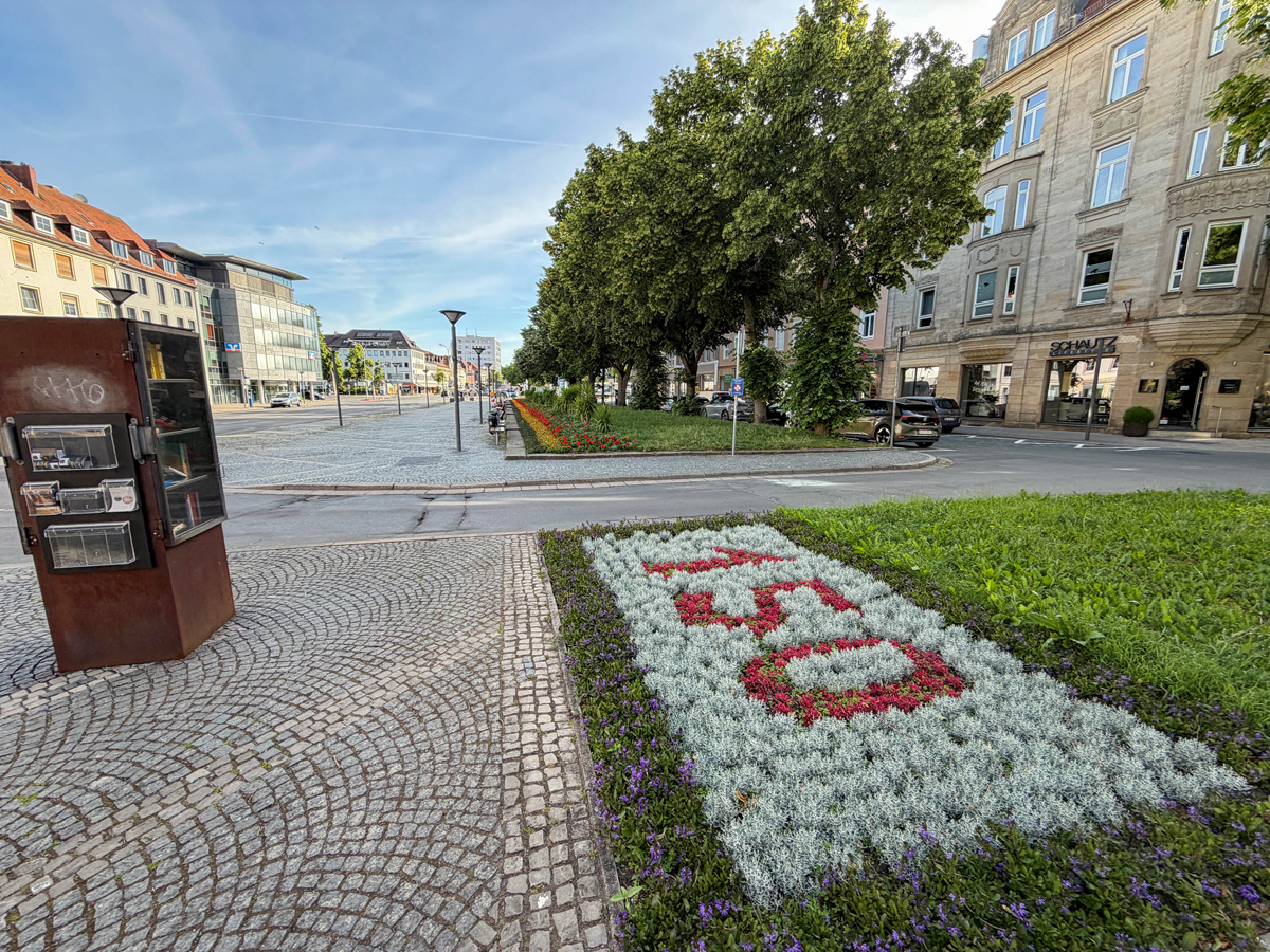 Der Luitpoldplatz im Frühsommer des Jubiläumsjahres 2026. Foto: Stadt Bayreuth