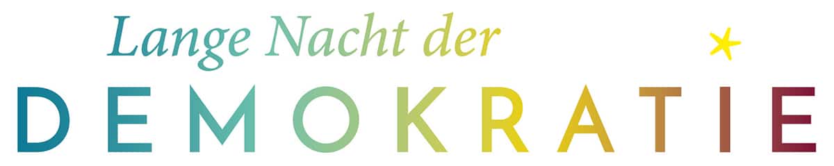Schriftzug Lange Nacht der Demokratie