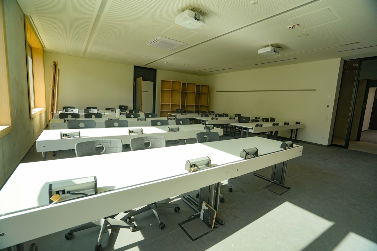 Ein weiterer Unterrichtsraum im neuen Schulgebäude. Foto: Stadt Bayreuth